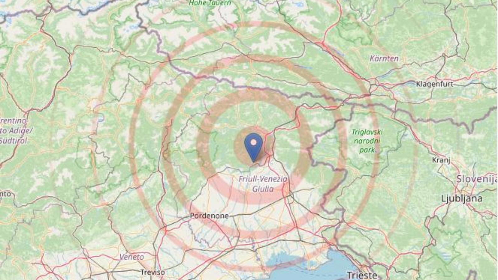 Scossa di terremoto di magnitudo 4.1 in Friuli Venezia Giulia, nessun ferito