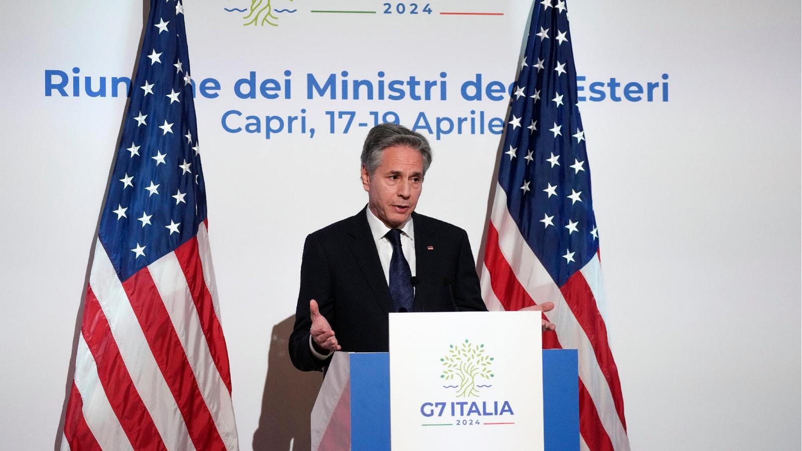 G7, Blinken: "L'Italia importante per la de-escalation in Medio Oriente"