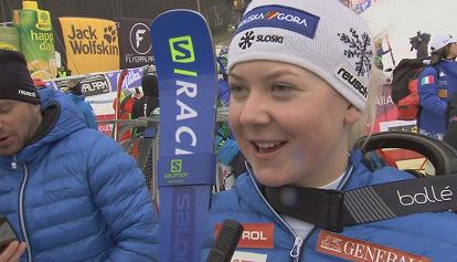 Slovenska smučarka Meta Hrovat mladinska slalomska svetovna prvakinja