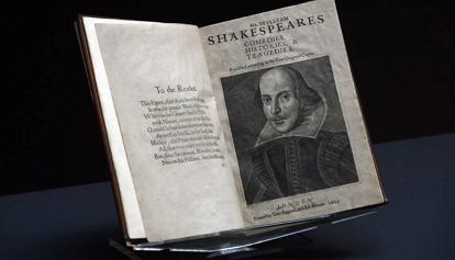 Shakespeare, un frammento della prima edizione del "First folio" all'asta negli Usa 