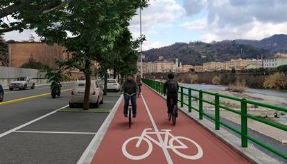 Genova, ecco il progetto della nuova pista ciclopedonale 
