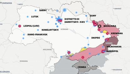 La mappe dell'invasione russa in Ucraina aggiornate al 18 aprile 2022