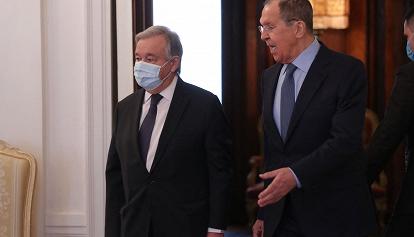 Guterres vede Lavrov a Mosca: "Cessate il fuoco il prima possibile"