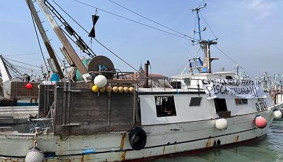 A Venezia la protesta dei pescatori di Chioggia e Caorle