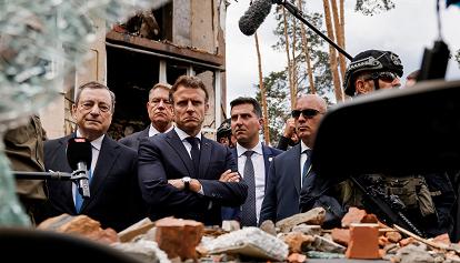 Ucraina, i leader europei a Irpin. Draghi: "Avete il mondo dalla vostra parte"