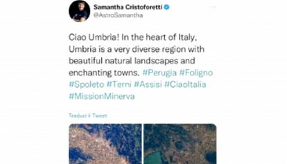 AstroSamantha saluta l'Umbria
