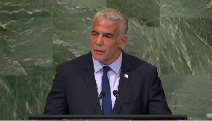 Israele, il premier Lapid propone la soluzione dei "Due Stati" nel suo discorso all'Onu