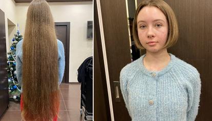 Ucraina: ragazza si taglia i capelli dopo 17 anni per donare soldi all'esercito