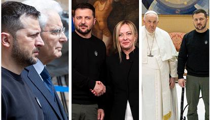 Zelensky a Roma, incontri con Mattarella, la premier Meloni e Papa Francesco: "Grazie Italia"
