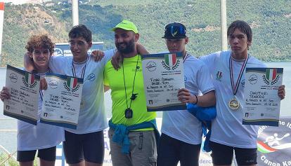 I siciliani Cangemi, Foti, Arizzi e Fiore campioni italiani nel K4 500 mt
