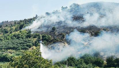 Incendi a Nocera Inferiore e Castel San Giorgio, fiamme spente dopo ore