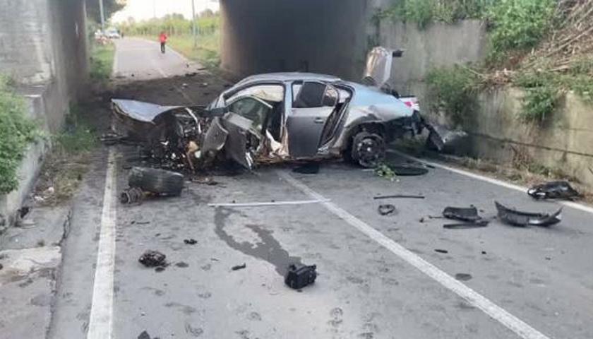 L'auto coinvolte nell'incidente a Scanzano Jonico