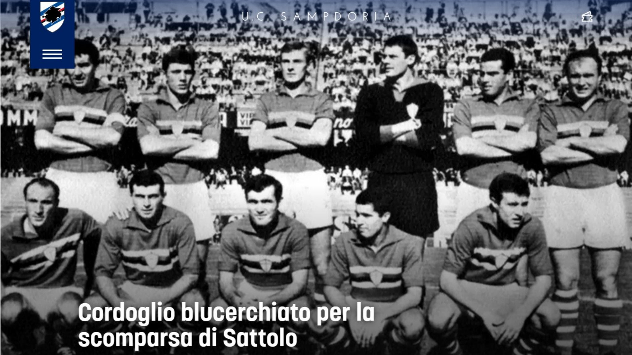 Samp, addio a Franco Sattolo, per 115 volte tra i pali blucerchiati