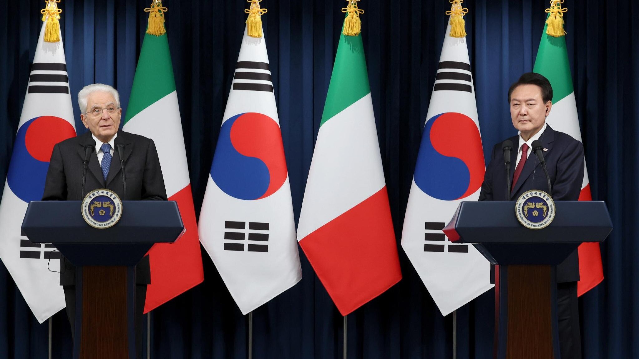Italia-Corea del Sud, Mattarella a Seul: “Paesi distanti, ma amici”