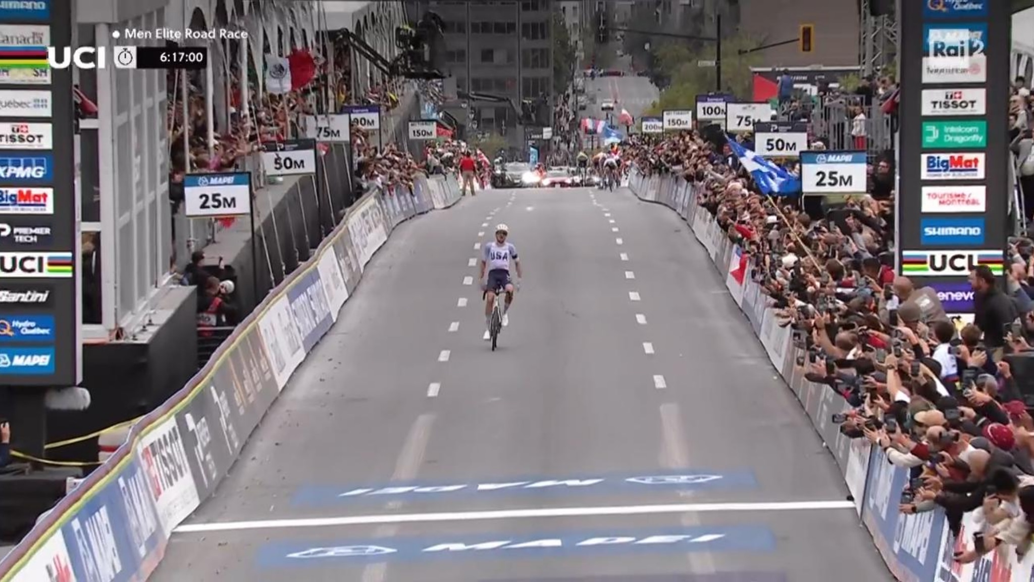 Mondiali di ciclismo. Vince il gregario McNulty: incredulo all'arrivo a Montreal