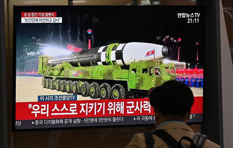 Missile alla parata per i 75 anni del Partito dei lavoratori, Corea del Nord, 2020