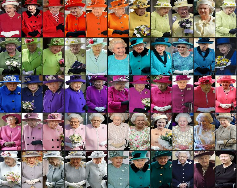 La Regina Elisabetta ama vestire "a colori"