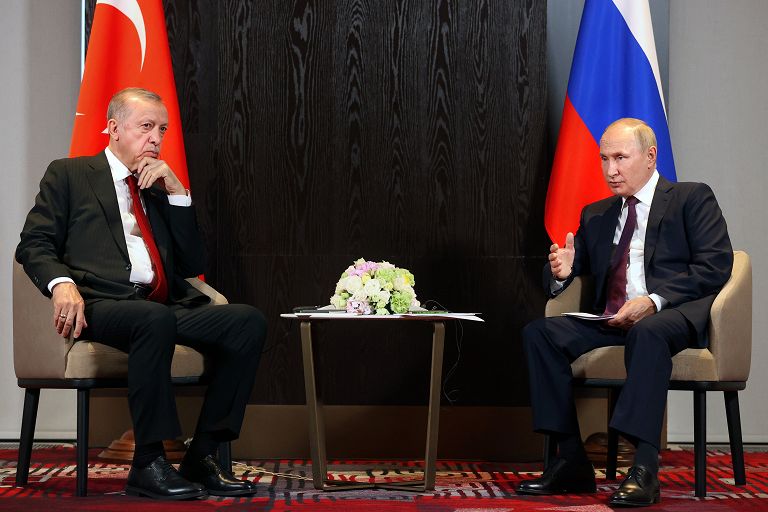 Vladimir Putin with Erdogan