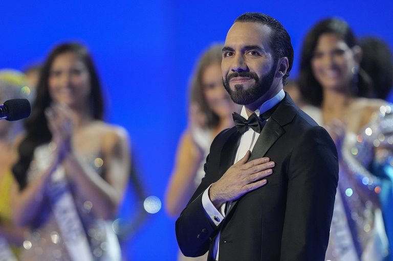 Nayib Bukele, presidente di El Salvador a Miss Universo