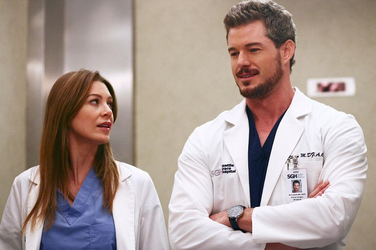 Eric Dane, sul set di "Grey's anatomy"