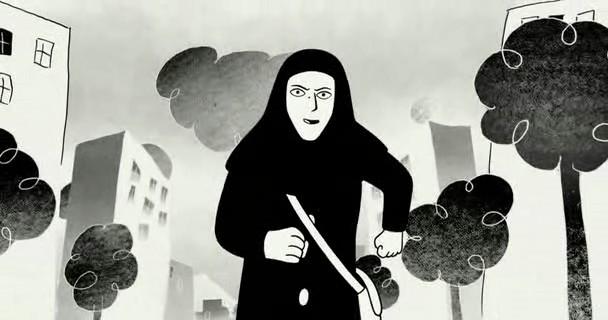 Screenshot del film Persepolis (2007) di Marjane Satrapi e Vincent Paronnaud.